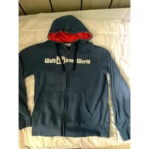Disney Parks Walt Disney World Vintage Zip Up Hoodie Blue S